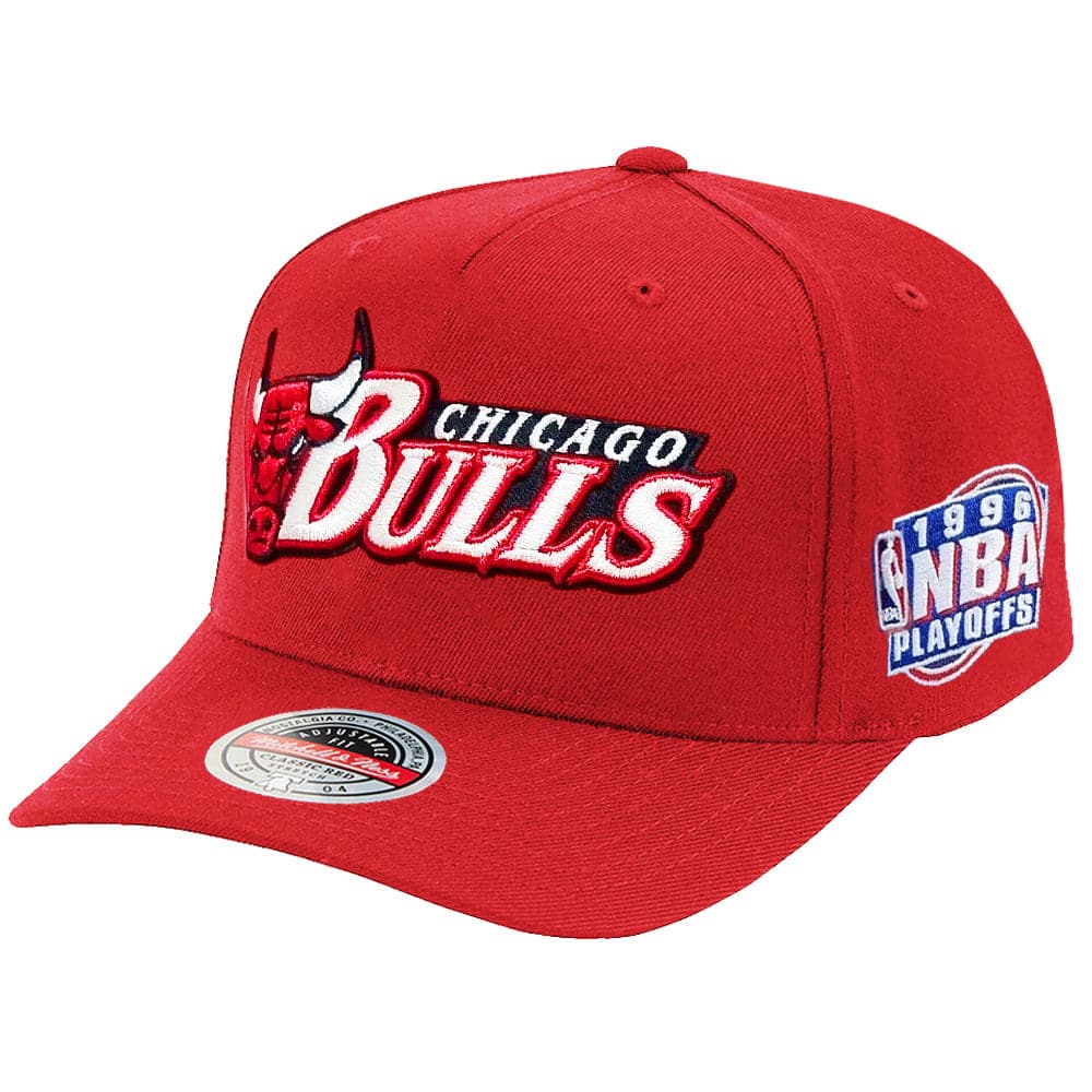Mitchell And Ness Caps Chicago Bulls Mitchell & Ness NBA Oh Word Classic Red Snapback Hat - Red