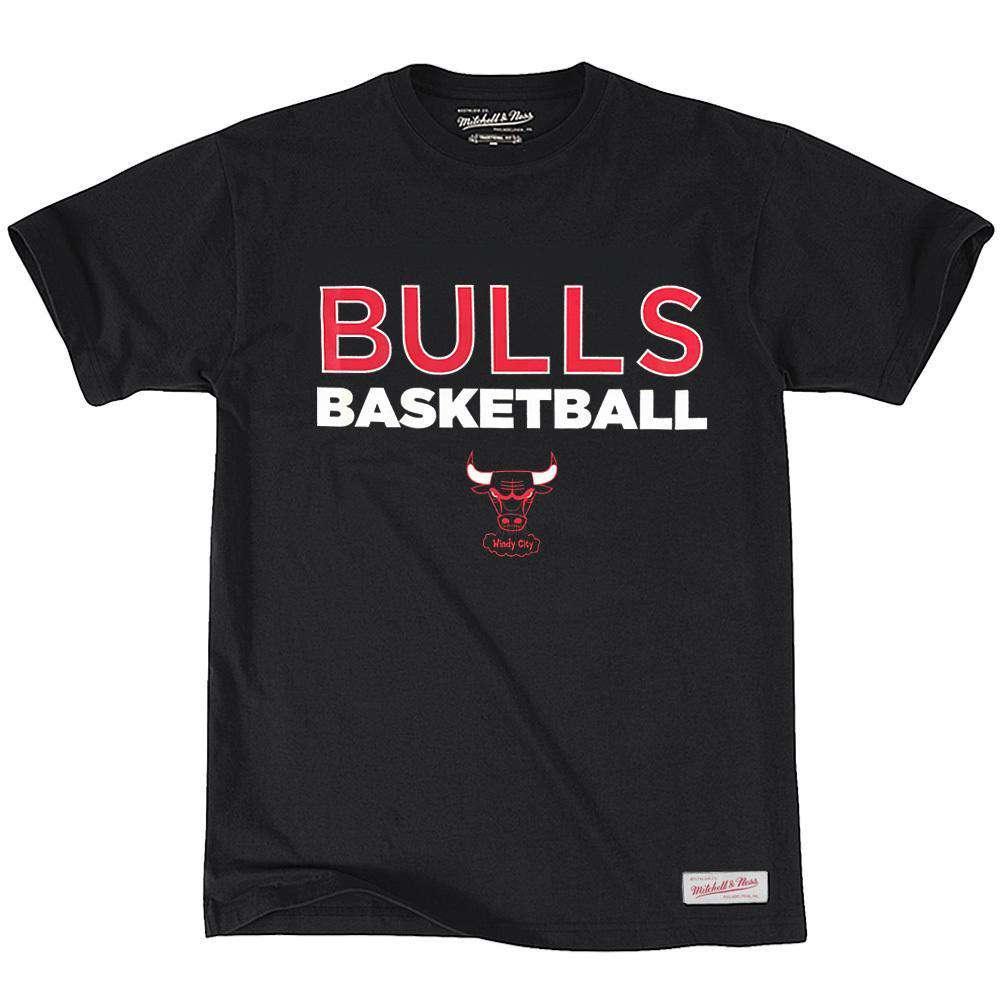 Mitchell And Ness T-Shirts Chicago Bulls Mitchell & Ness NBA Pure Shooter T-Shirt - Black