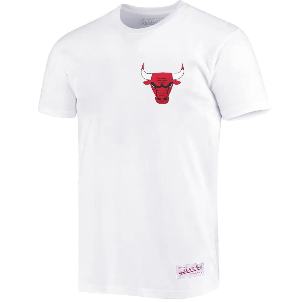 Mitchell And Ness T-Shirts Chicago Bulls Mitchell & Ness NBA Retro Repeat T-Shirt - White