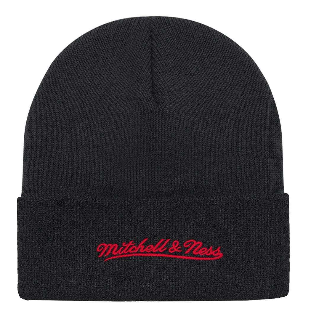 Mitchell And Ness Beanies Chicago Bulls Mitchell & Ness NBA Special Script Cuff Knit Beanie - Black
