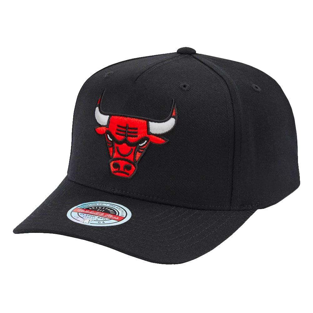 Mitchell And Ness Caps Chicago Bulls Mitchell & Ness NBA Team Classic Red Snapback Hat - Black