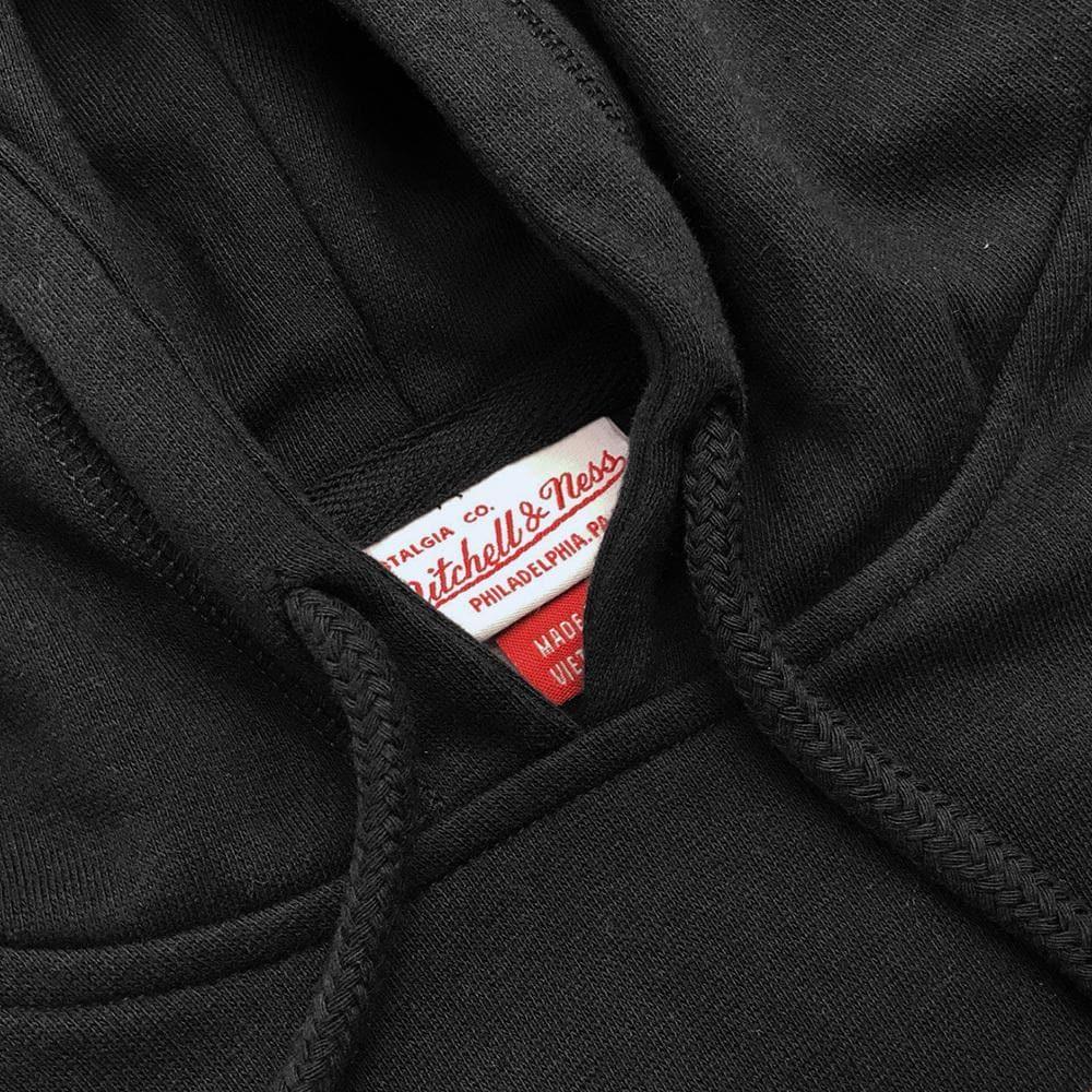 Mitchell And Ness Jumpers Chicago Bulls Mitchell & Ness NBA Team Logo Hoodie Jumper - Black