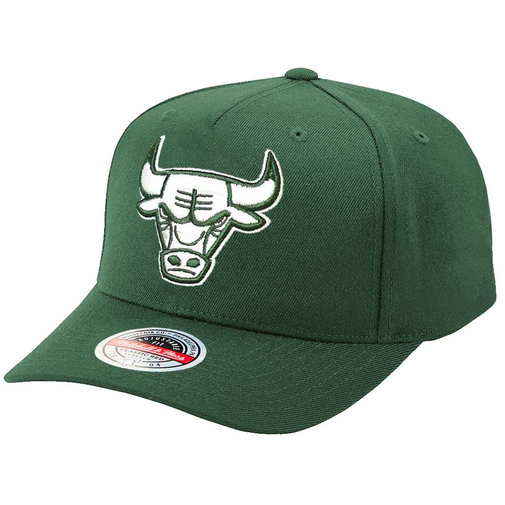 Mitchell And Ness Caps Chicago Bulls Mitchell & Ness NBA Team Tonal Classic Red Snapback Hat - Green