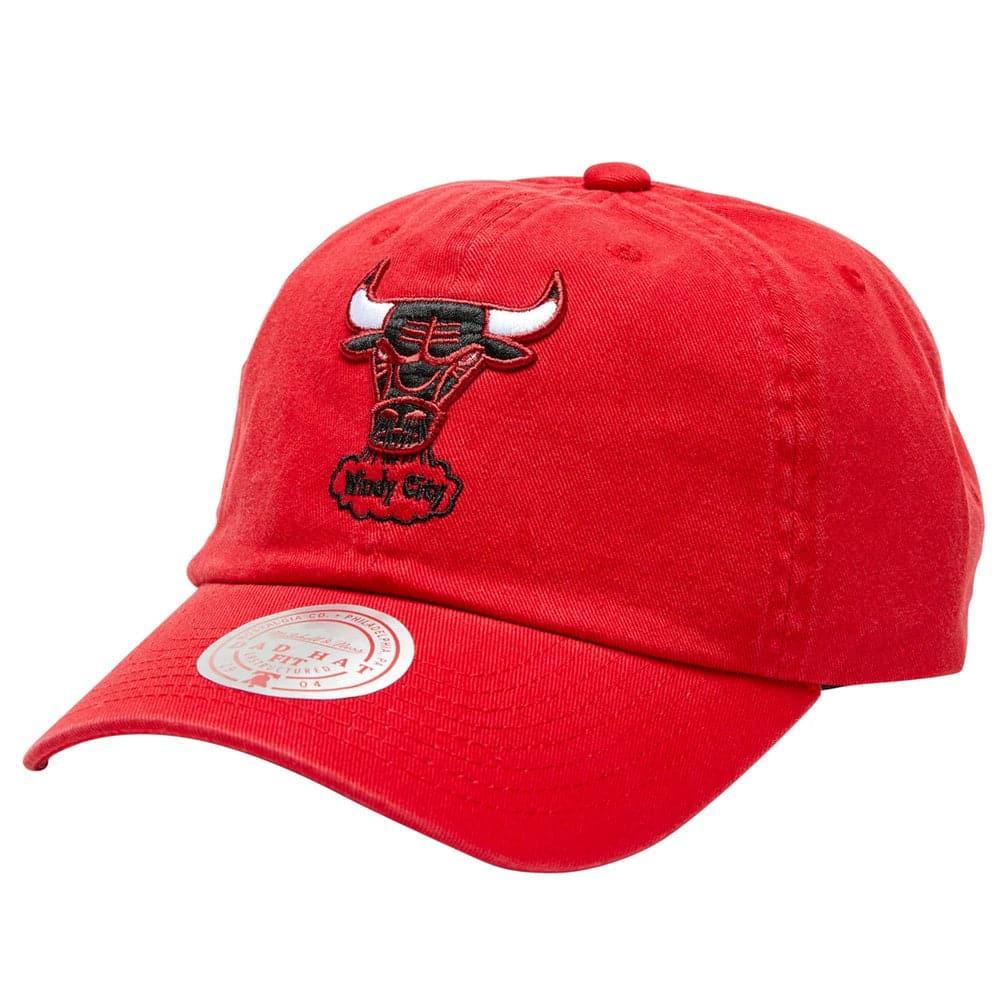 Mitchell And Ness Caps Chicago Bulls Mitchell & Ness NBA Team Vintage Thread Strapback Dad Hat - Red