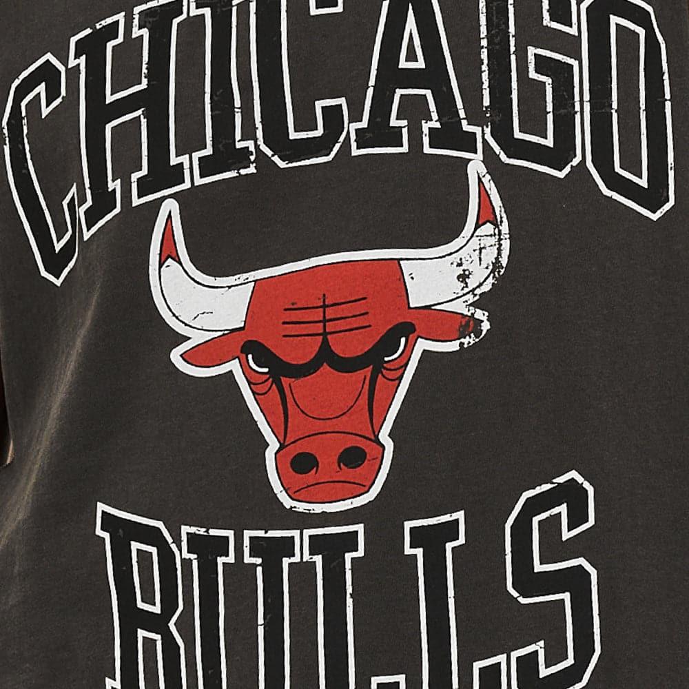 Mitchell And Ness T-Shirts Chicago Bulls Mitchell & Ness NBA Vintage Crest Logo Muscle T-Shirt - Black