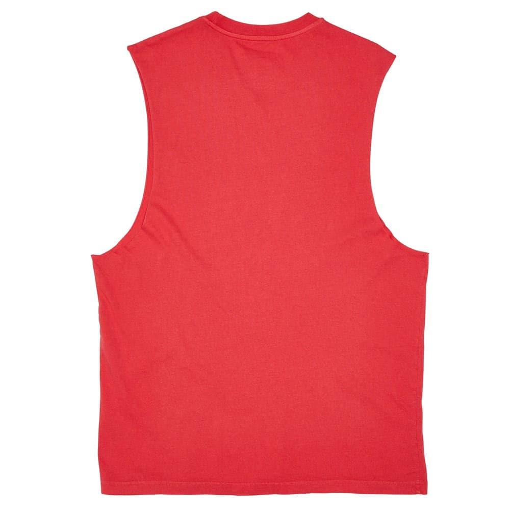 Mitchell And Ness T-Shirts Chicago Bulls Mitchell & Ness NBA Vintage Crest Logo Muscle T-Shirt - Red