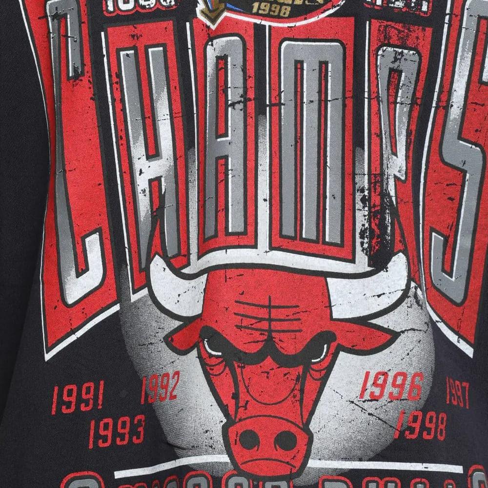 Mitchell And Ness T-Shirts Chicago Bulls Mitchell & Ness NBA Winner Takes All Vintage T-Shirt - Faded Black