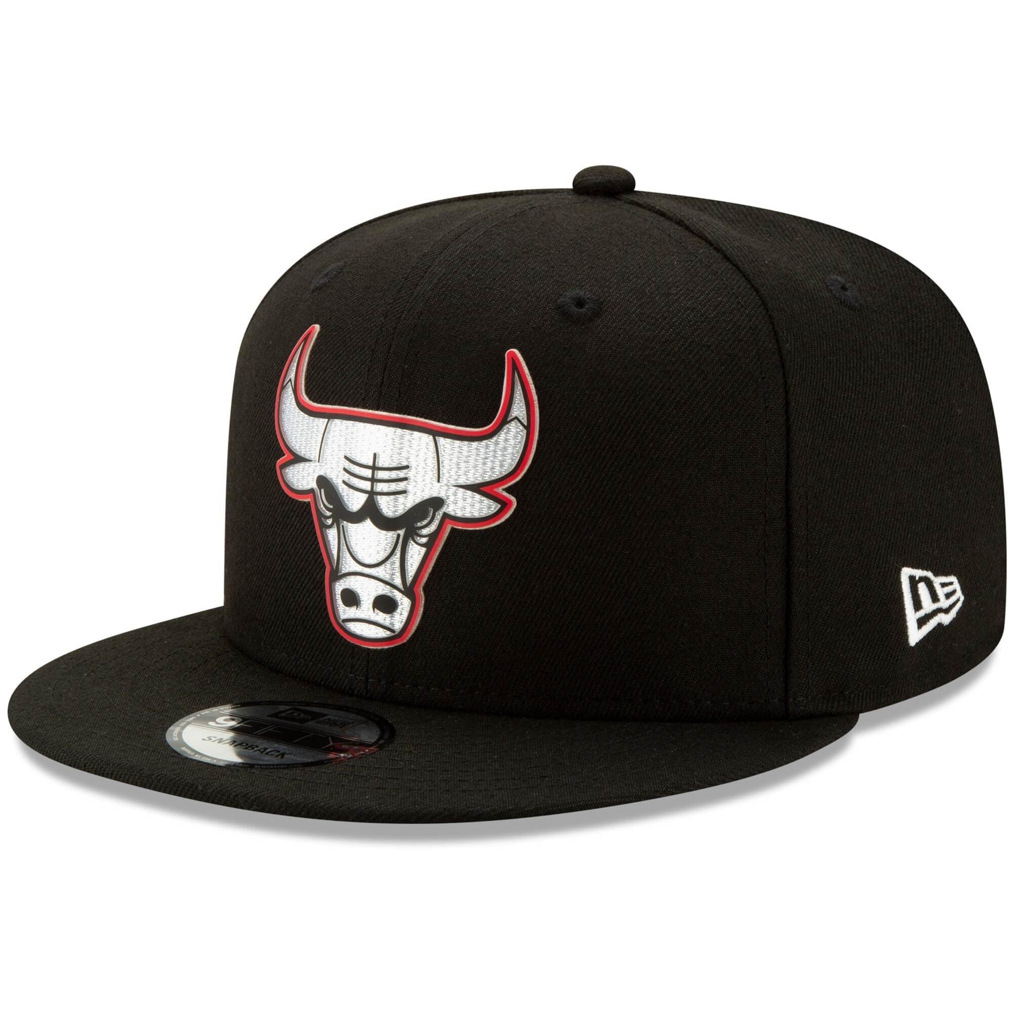 New Era Caps Chicago Bulls New Era NBA 2020 Back Half 9FIFTY Snapback Hat - Black