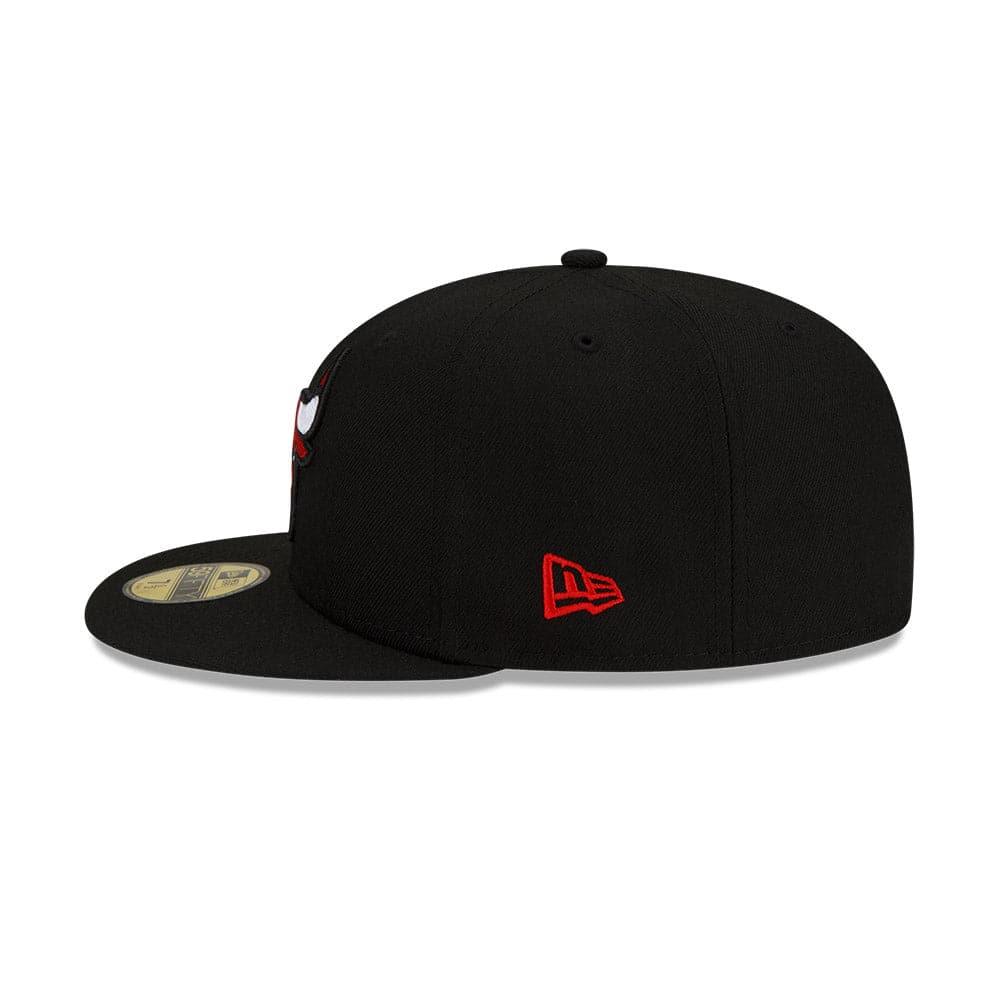 New Era Caps Chicago Bulls New Era NBA 21-22 Back Half 59FIFTY Fitted Hat - Black