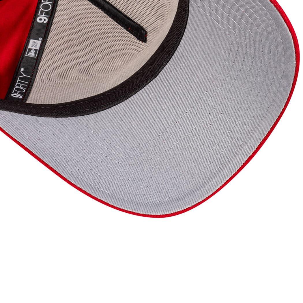 New Era Caps Chicago Bulls New Era NBA 9FORTY A-Frame Black & White Logo Curve Snapback Hat - Red