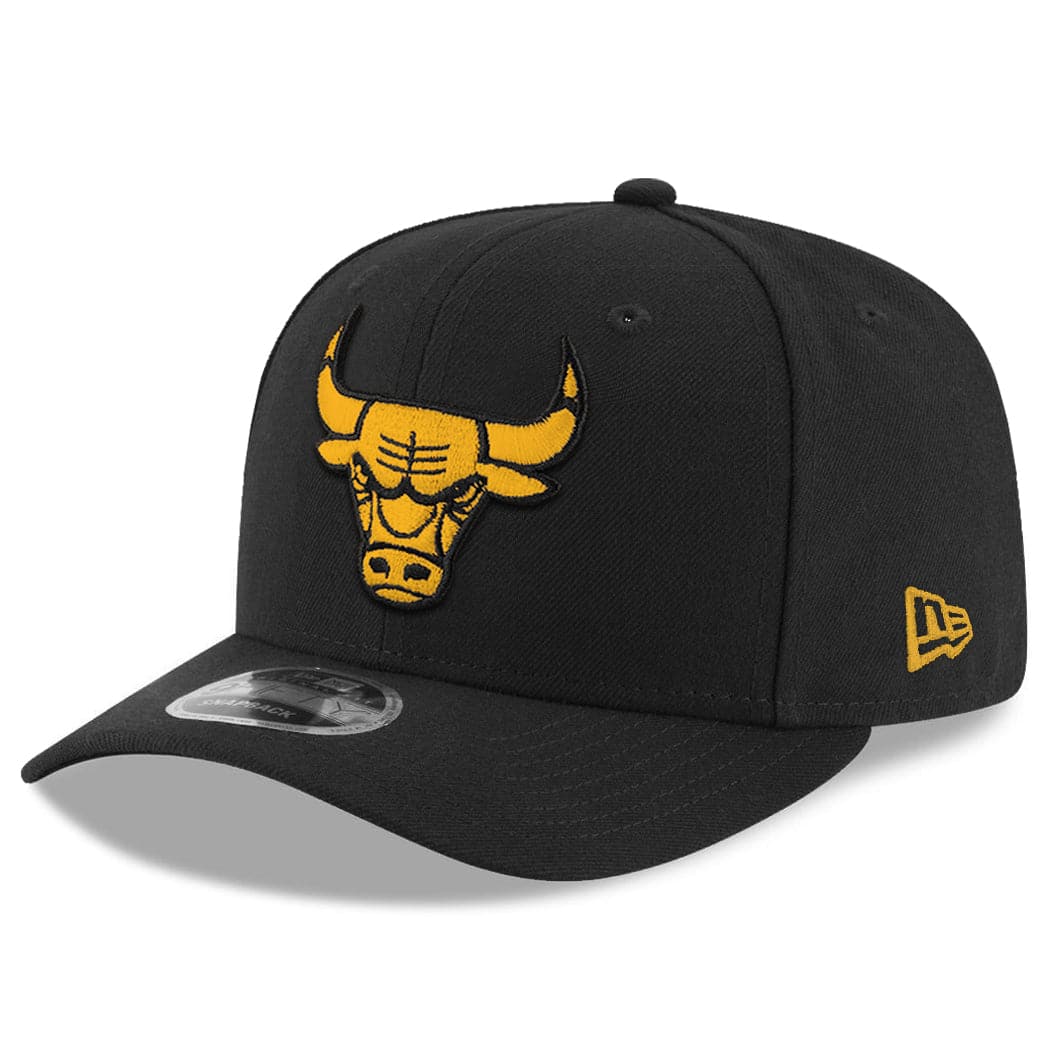 New Era Caps Chicago Bulls New Era NBA Amber Logo 9FIFTY OF Pre-Curved Snapback Hat - Black