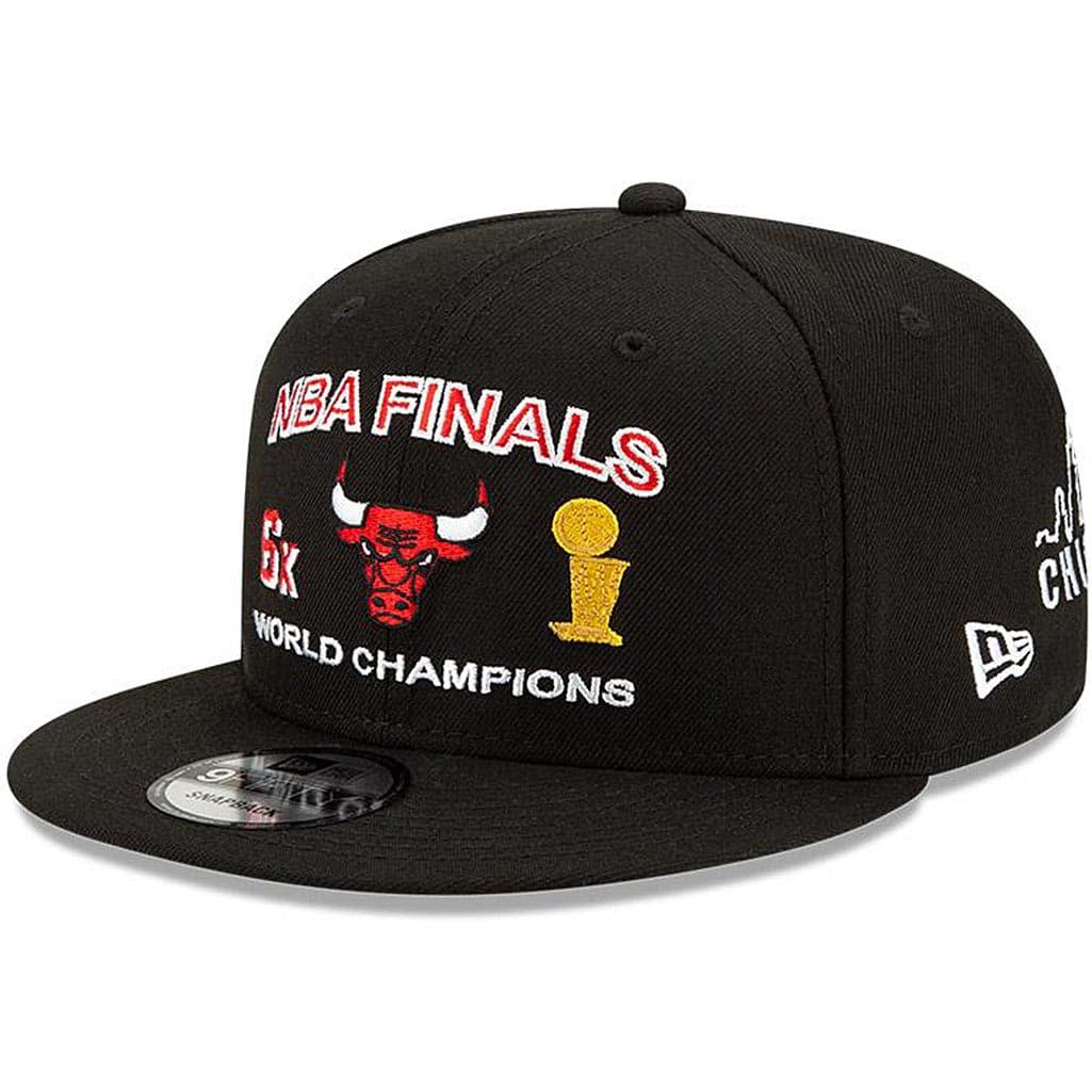 New Era Caps Chicago Bulls New Era NBA Champions Icon 9FIFTY Snapback Hat - Black