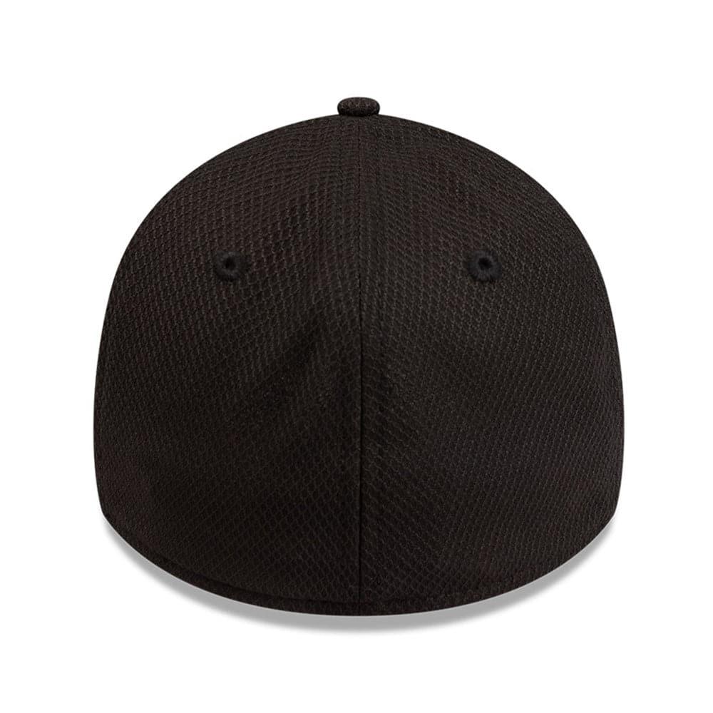 New Era Caps Chicago Bulls New Era NBA Diamond Era Rubber Logo 39THIRTY Curve Hat - Black