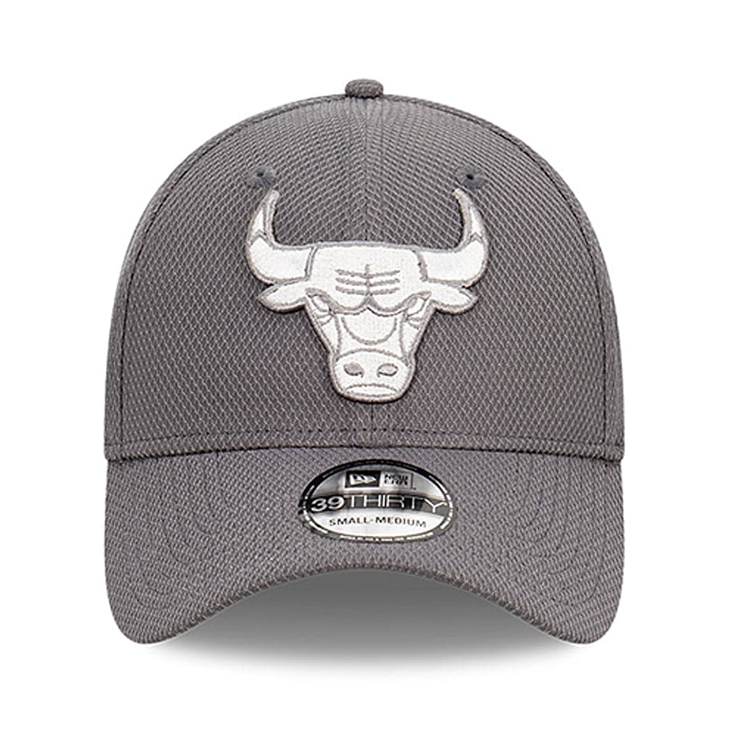 New Era Caps Chicago Bulls New Era NBA Graphite Diamond Era 39THIRTY Stretch Fit Hat - Grey