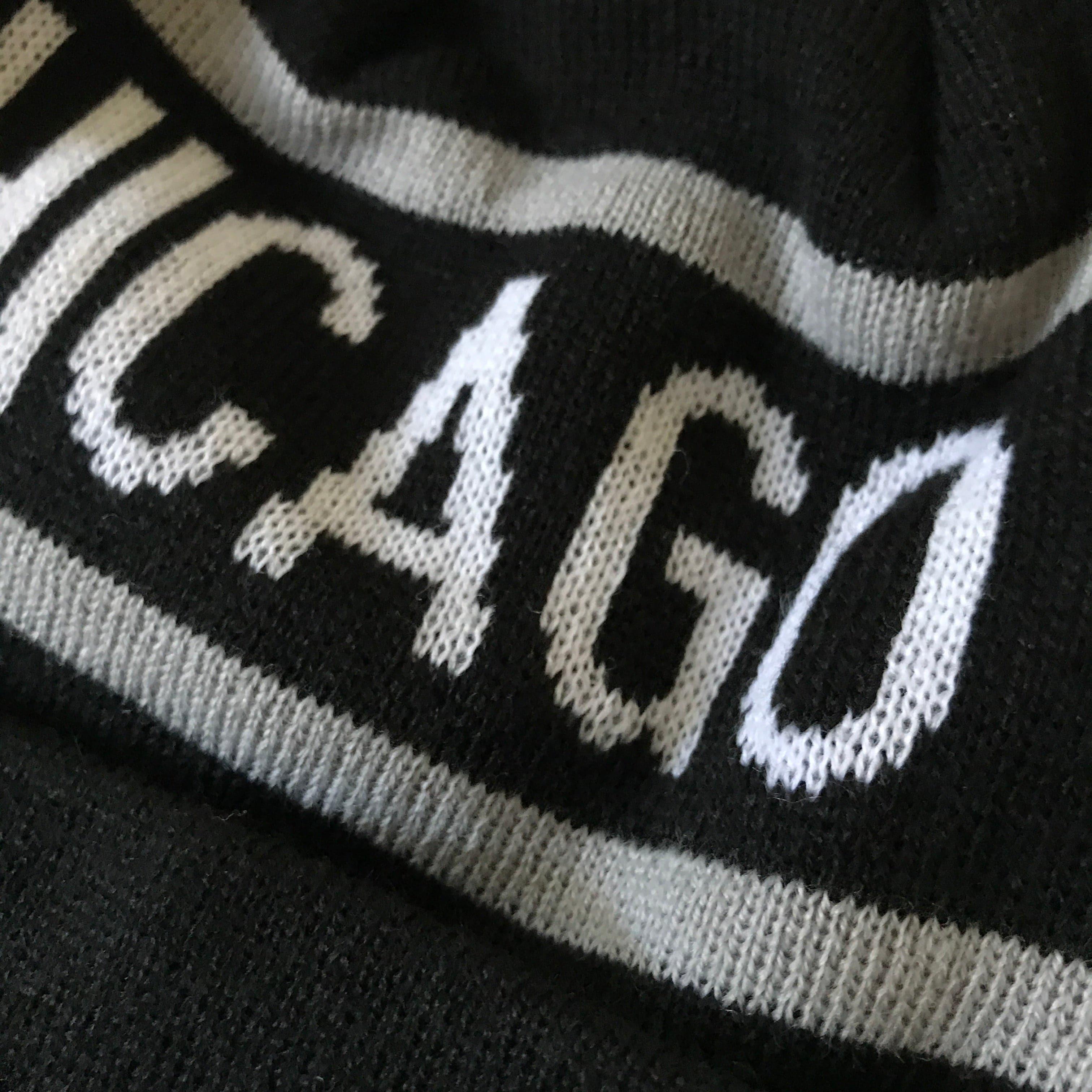 New Era Beanies Chicago Bulls New Era NBA Grey Stripe Knit Beanie - Black