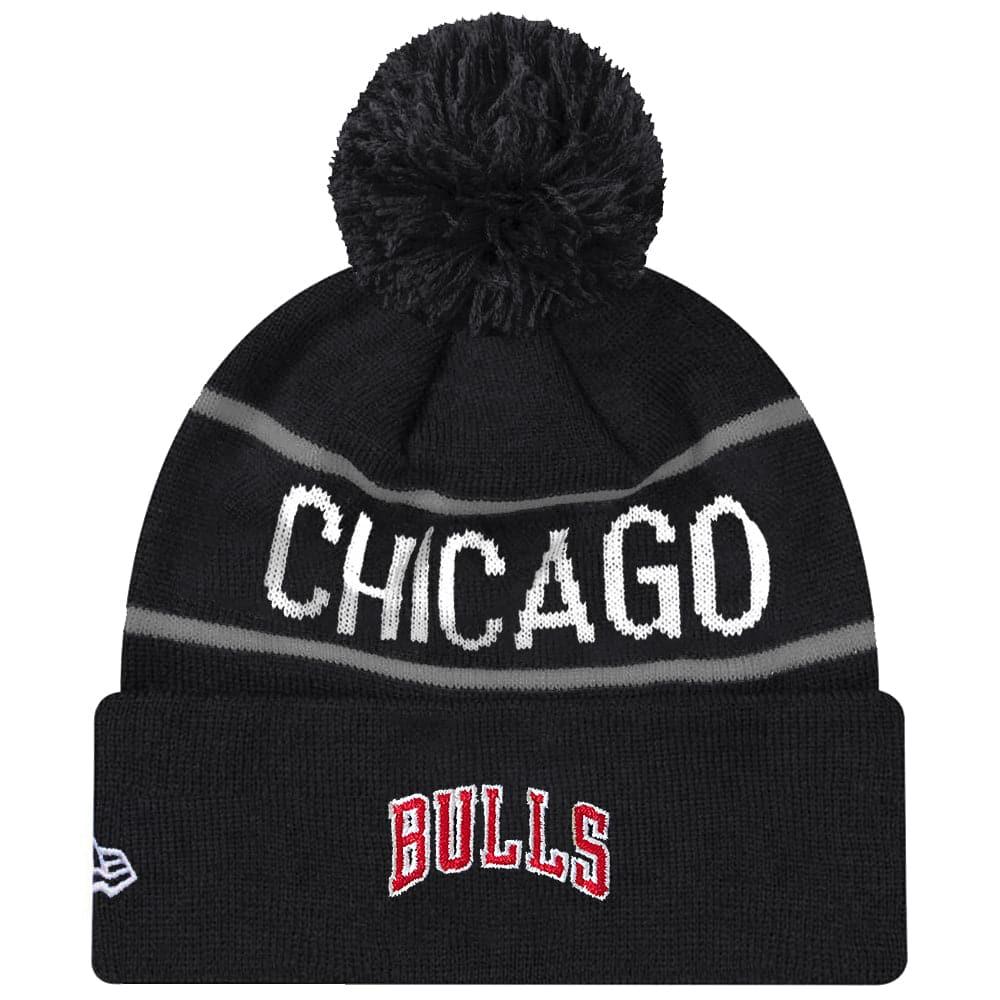New Era Beanies Chicago Bulls New Era NBA Grey Stripe Knit Beanie - Black