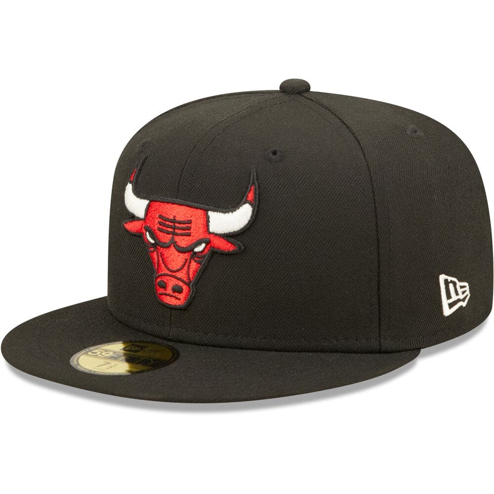 New Era Caps Chicago Bulls New Era NBA Pop Sweat 59FIFTY Fitted Hat - Black