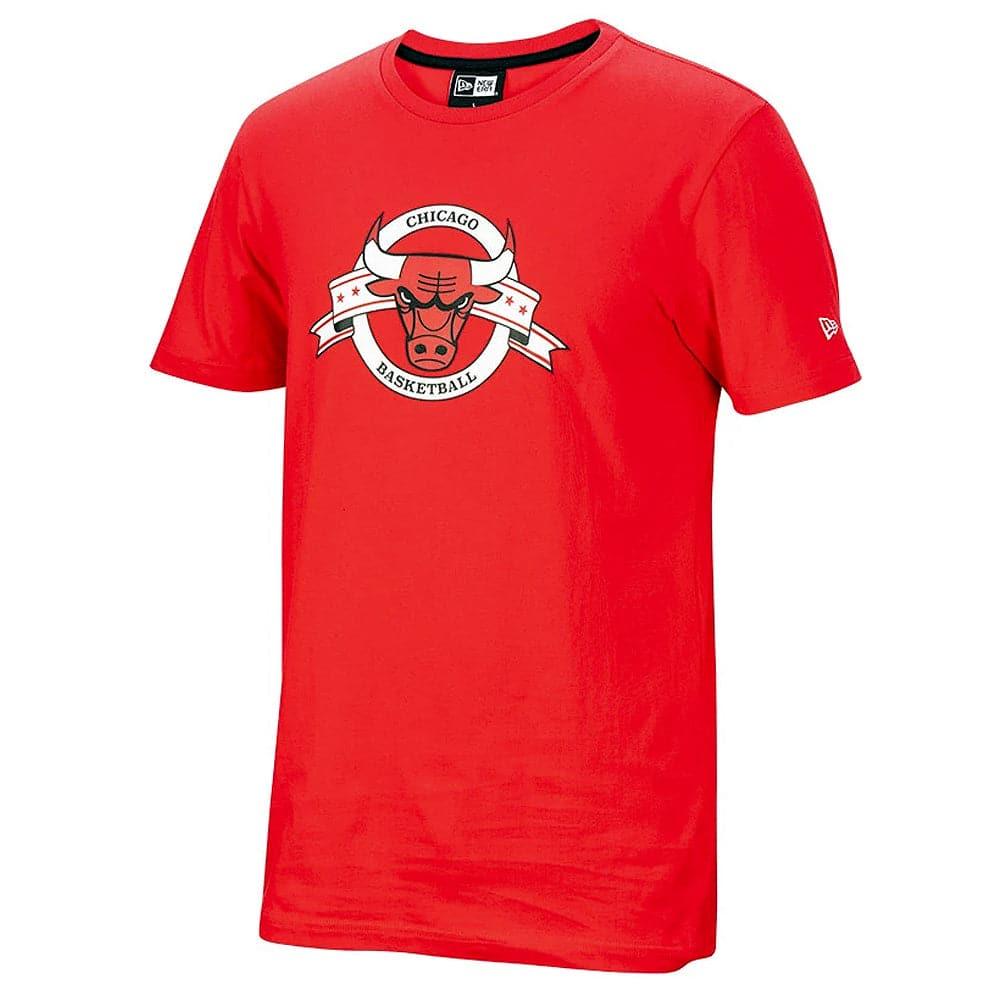 New Era T-Shirts Chicago Bulls New Era NBA Ribbon Banner T-Shirt - Red