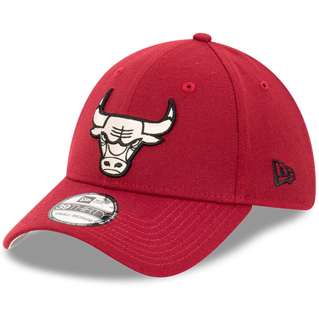 New Era Caps Chicago Bulls New Era NBA Stone Team 39THIRTY Stretch Fit Hat - Cardinal