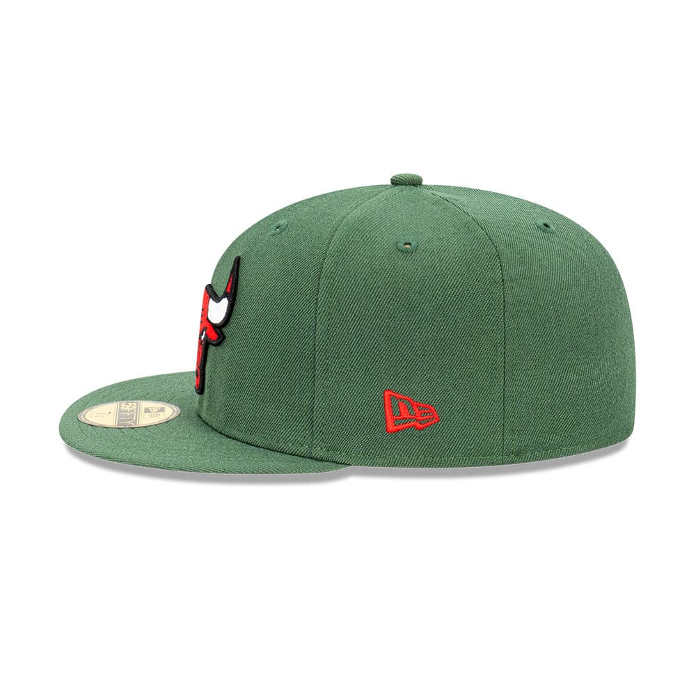 New Era Caps Chicago Bulls New Era NBA Team 59FIFTY Fitted Hat - Rifle Green