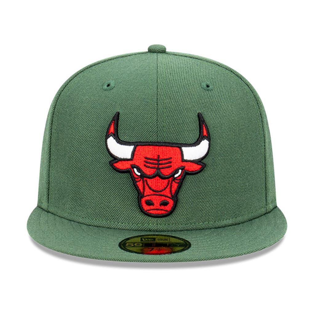 New Era Caps Chicago Bulls New Era NBA Team 59FIFTY Fitted Hat - Rifle Green
