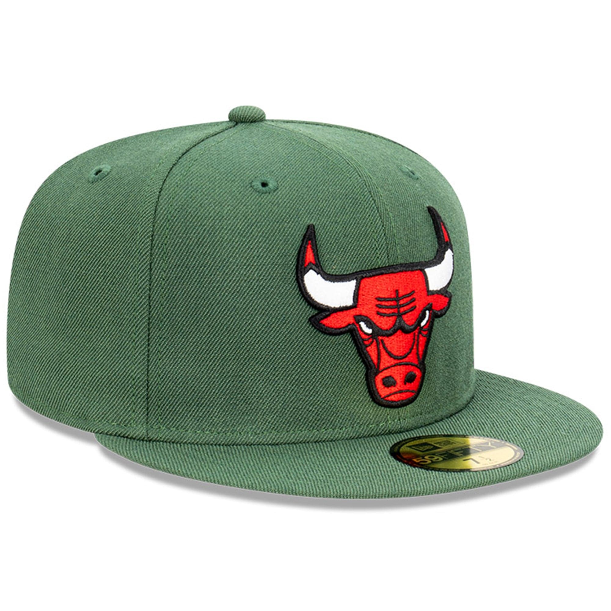 New Era Caps Chicago Bulls New Era NBA Team 59FIFTY Fitted Hat - Rifle Green
