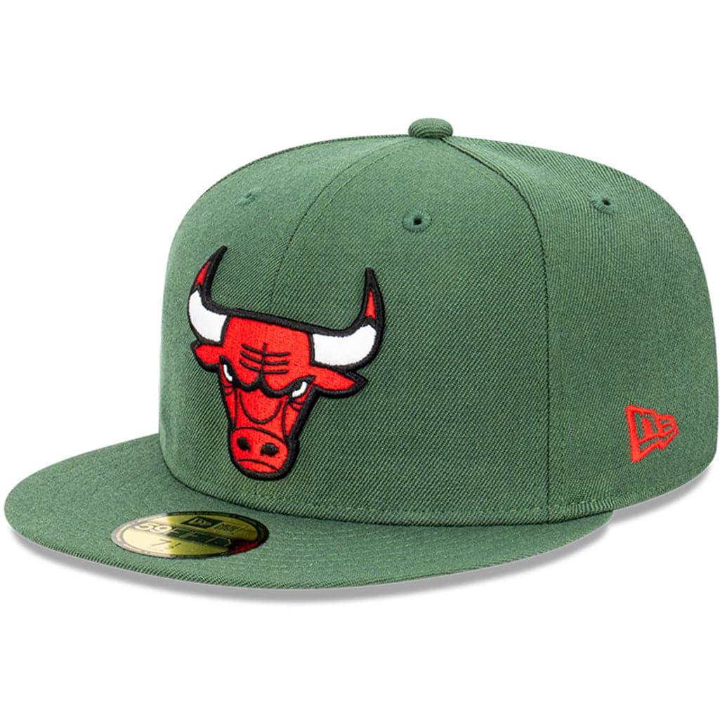 New Era Caps Chicago Bulls New Era NBA Team 59FIFTY Fitted Hat - Rifle Green