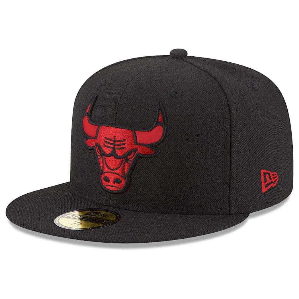 New Era Caps Chicago Bulls New Era NBA Team Pop 59FIFTY Fitted Hat - Black