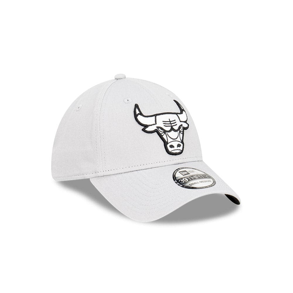 New Era Caps Chicago Bulls New Era NBA Team Storm 39THIRTY Flex Fit Hat - Grey
