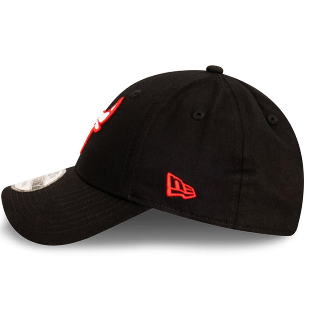 New Era Caps Chicago Bulls New Era NBA Team Stripes 9FORTY Cloth Strap Curve Hat - Black