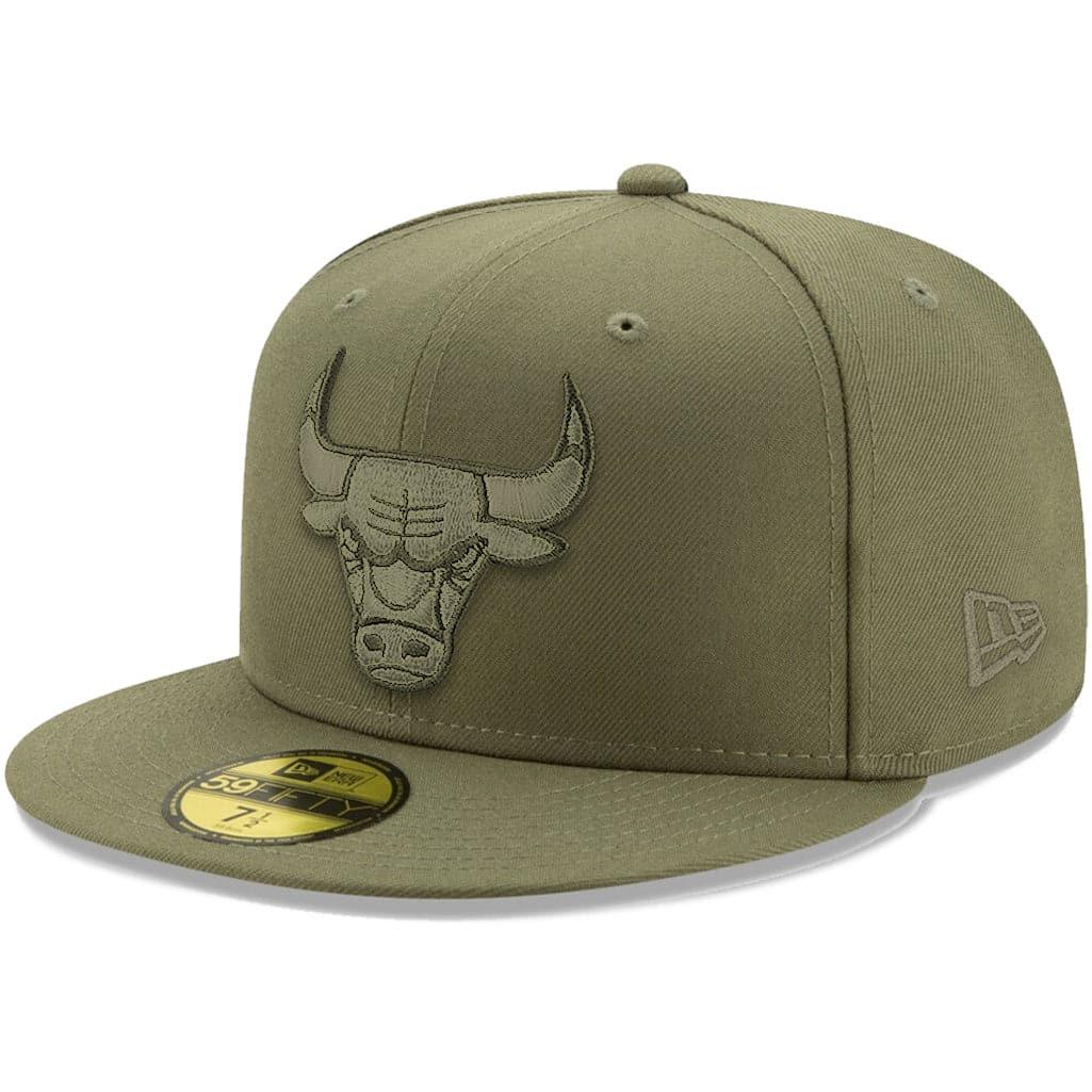 New Era Caps Chicago Bulls New Era NBA Team Tonal 59FIFTY Fitted Hat - Olive