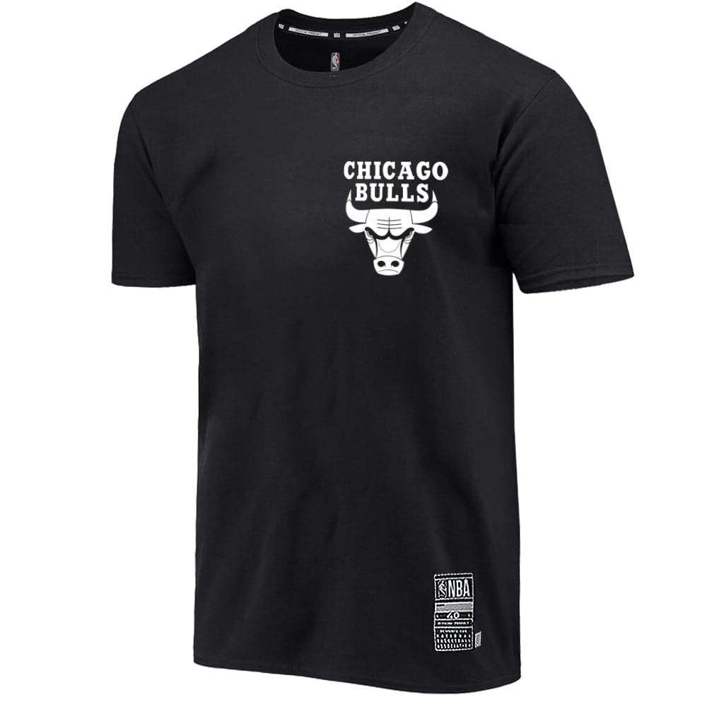NBA Essentials T-Shirts Chicago Bulls Outerstuff NBA Monochrome Logo T-Shirt - Black