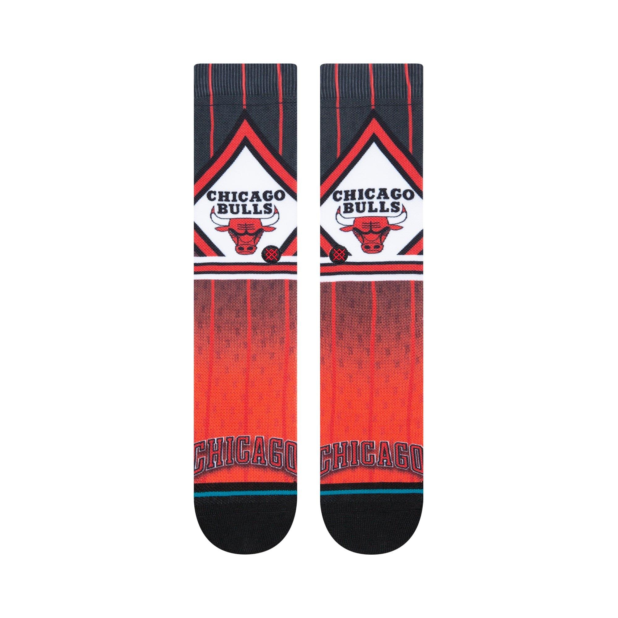 Stance Socks Large (9-12 US) Chicago Bulls Stance NBA HWC Logo Fader Crew Socks - Black