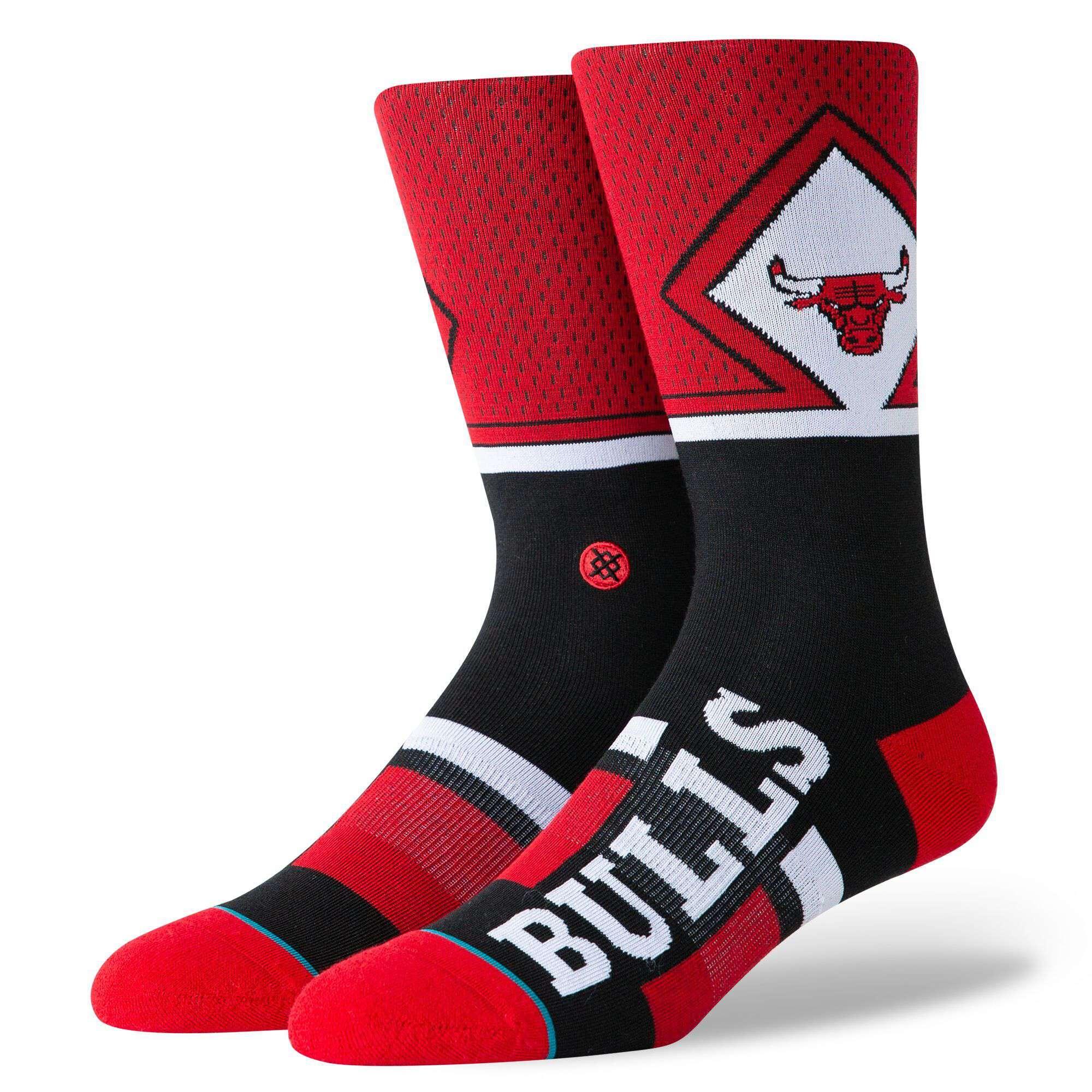 Stance Socks Chicago Bulls Stance NBA Shortcut Crew Socks - Red