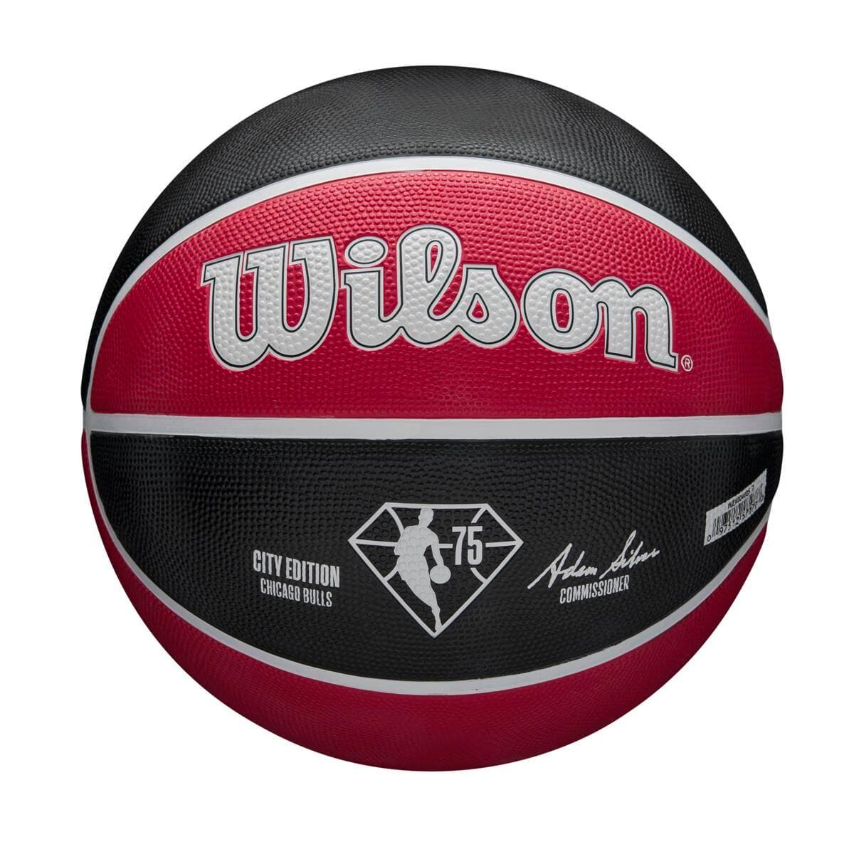 Wilson Sporting Goods Balls Chicago Bulls Wilson NBA 21-22 City Edition Full Size Basketball Ball - Size 7