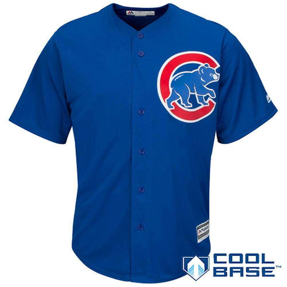 Majestic Athletic Jerseys Chicago Cubs Majestic MLB AC Cool Base Replica Jersey - Blue