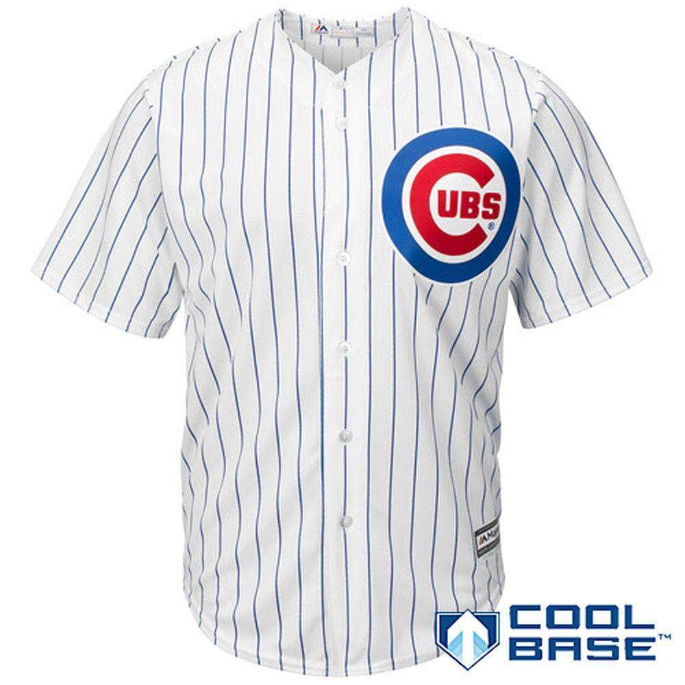 Majestic Athletic Jerseys S Chicago Cubs Majestic MLB AC Cool Base Replica Jersey - White