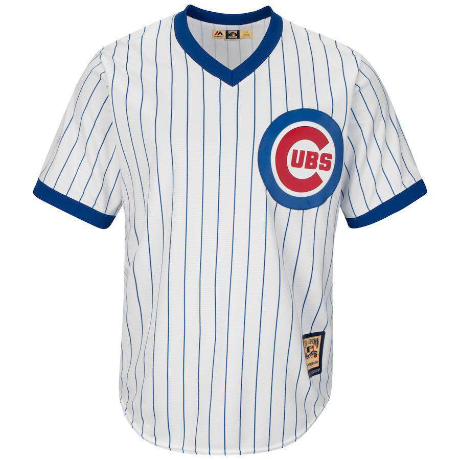 Majestic Athletic Jerseys Chicago Cubs Majestic MLB Cool Base Cooperstown Replica Pullover Jersey - White