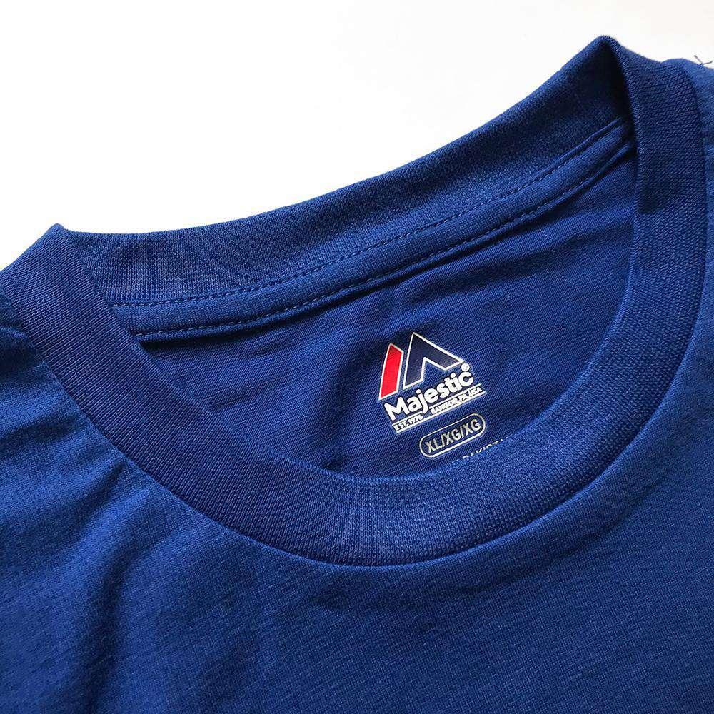 Majestic Athletic T-Shirts Chicago Cubs Majestic MLB Precision Play T-Shirt - Blue