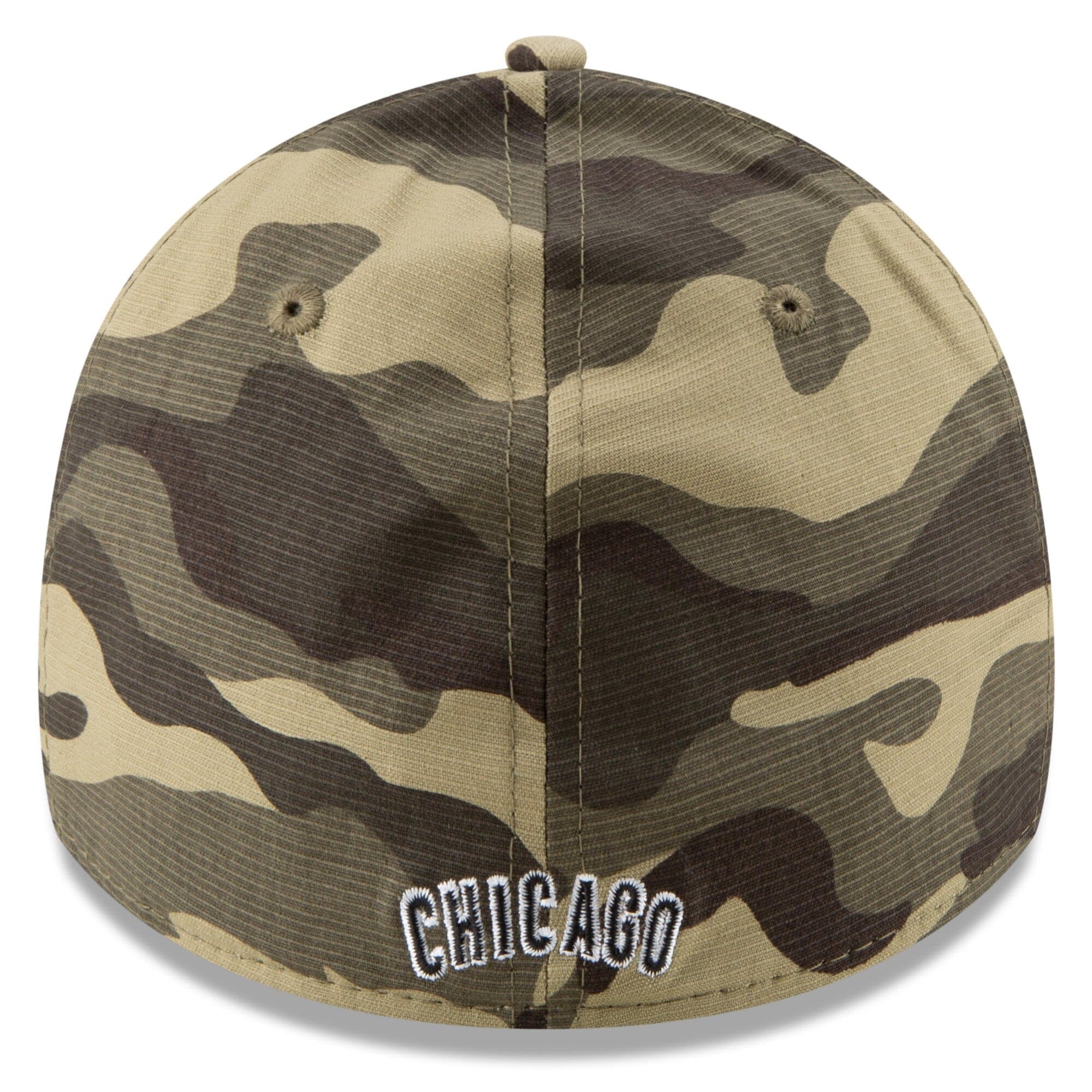 New Era Caps Chicago Cubs New Era MLB 2021 Armed Forces 39THIRTY Flex Fit Curve Hat - Camo