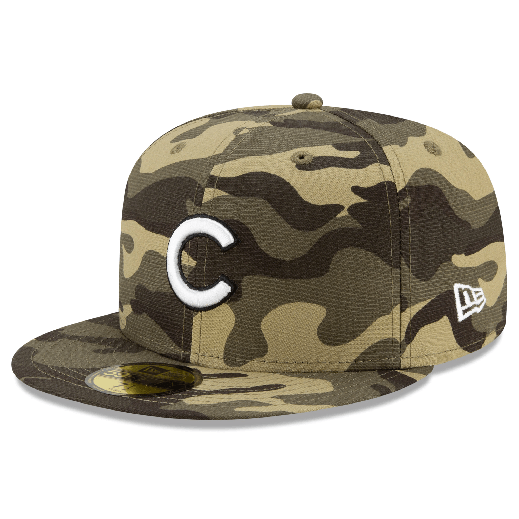 New Era Caps Chicago Cubs New Era MLB 2021 Armed Forces 59FIFTY Fitted Hat - Camo