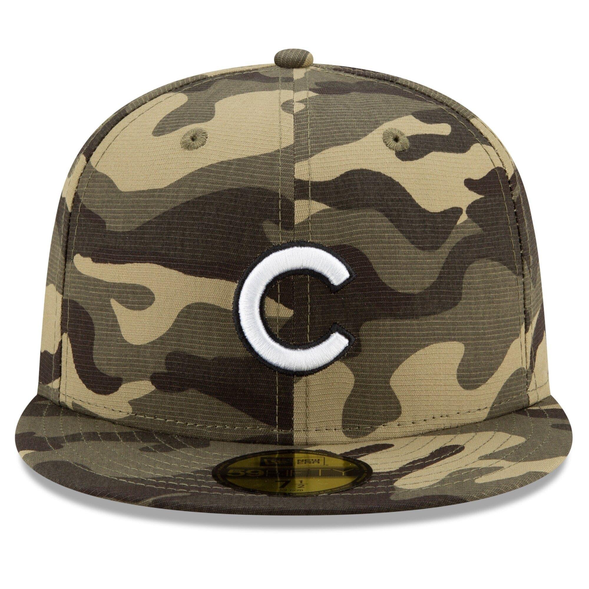New Era Caps Chicago Cubs New Era MLB 2021 Armed Forces 59FIFTY Fitted Hat - Camo