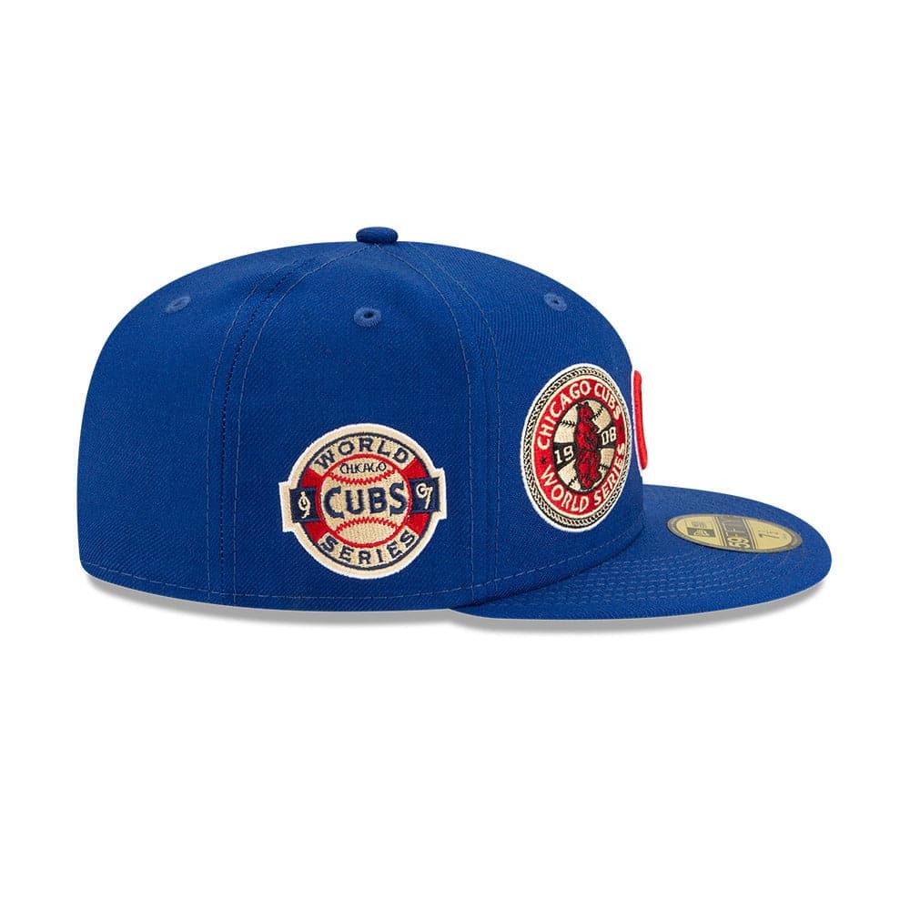 New Era Caps Chicago Cubs New Era MLB Champions Patch 59FIFTY Fitted Hat - Blue