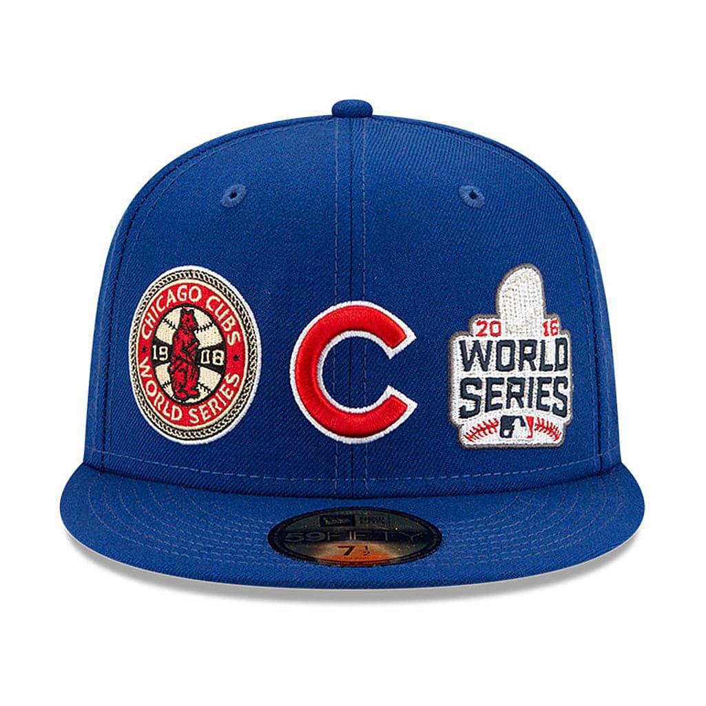 New Era Caps Chicago Cubs New Era MLB Champions Patch 59FIFTY Fitted Hat - Blue