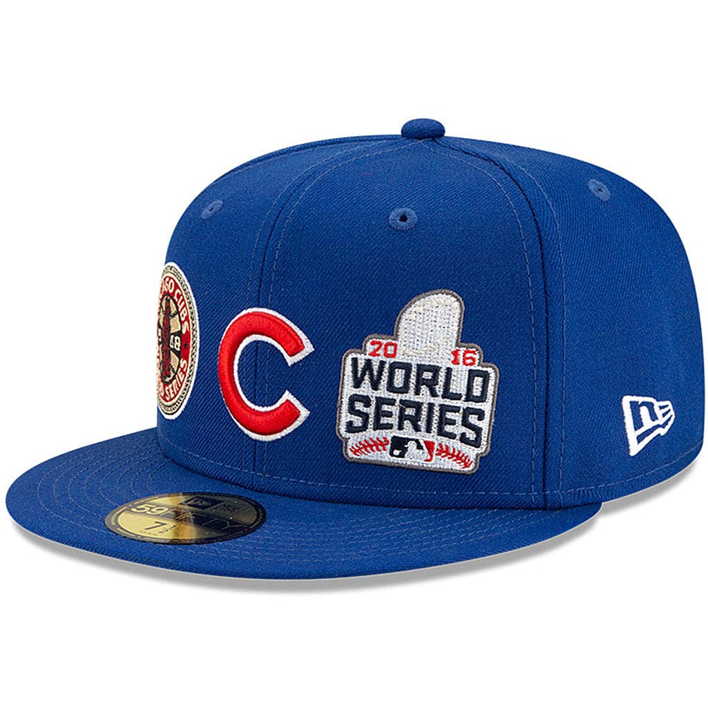 New Era Caps Chicago Cubs New Era MLB Champions Patch 59FIFTY Fitted Hat - Blue