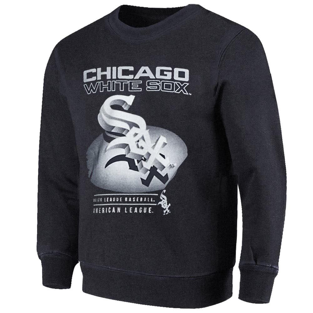 Majestic Athletic Jumpers Chicago White Sox Majestic MLB 3D Drop Vintage Crew Jumper - Faded Black