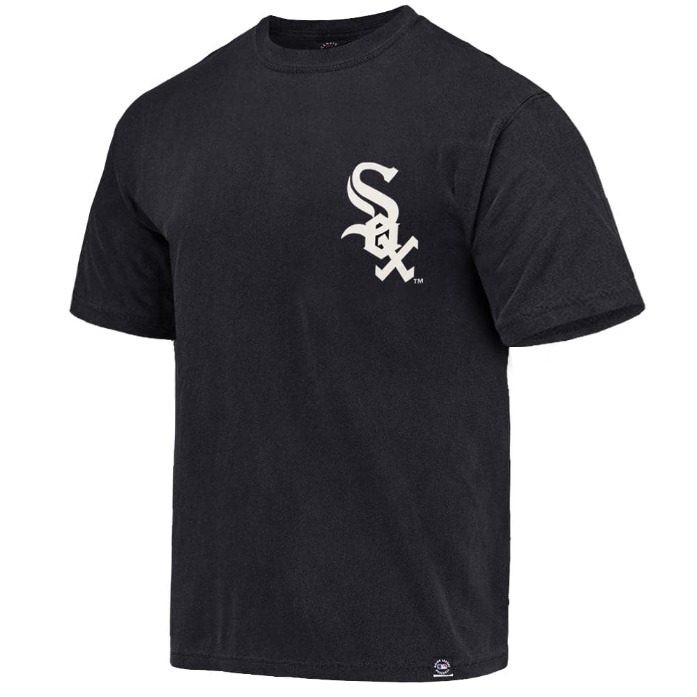 Majestic Athletic T-Shirts Chicago White Sox MLB Jeaner Vintage T-Shirt - Faded Black