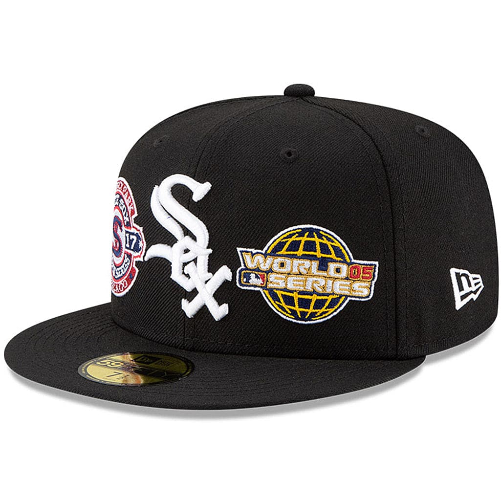 New Era Caps Chicago White Sox New Era MLB Champions Patch 59FIFTY Fitted Hat - Black