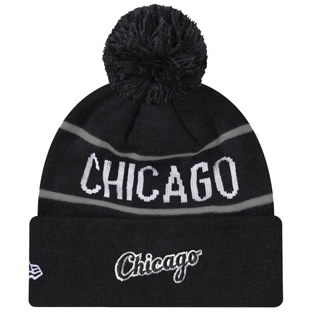 New Era Beanies Chicago White Sox New Era MLB Grey Stripe Knit Beanie - Black