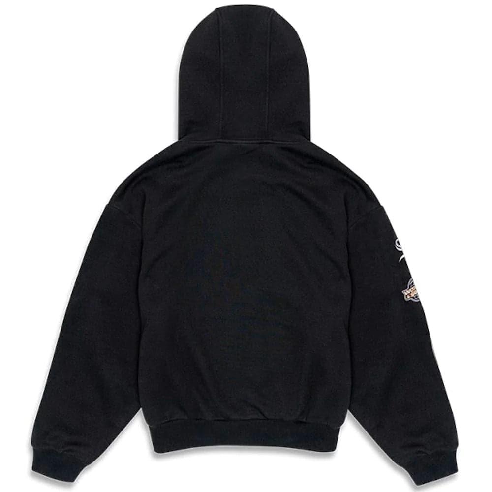 New Era Jumpers Chicago White Sox New Era MLB Oversized Lockstitch Script Hoodie - Black